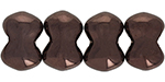 Matubo Butterfly Bead, One Hole, 3x4mm (loose) : Dk Bronze