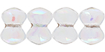 Matubo Butterfly Bead, One Hole, 3x4mm (loose) : Crystal AB
