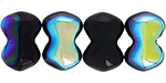 Matubo Butterfly Bead, One Hole, 3x4mm (loose) : Jet AB