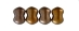 Matubo Butterfly Bead, One-Hole, 4x6mm : Matte - Metallic Gold Iris