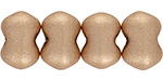Matubo Butterfly Bead, One-Hole, 4x6mm : Matte - Metallic Flax
