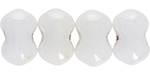 Matubo Butterfly Bead, One-Hole, 4x6mm : Luster - Opaque White