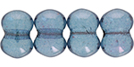 Matubo Butterfly Bead, One-Hole, 4x6mm : Luster - Transparent Blue