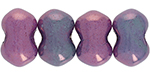 Matubo Butterfly Bead, One-Hole, 4x6mm :  Luster - Metallic Amethyst Chalk