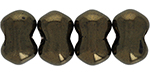 Matubo Butterfly Bead, One-Hole, 4x6mm : Metallic Olivine