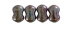 Matubo Butterfly Bead, One-Hole, 4x6mm :  Luster - Green/Opaque White