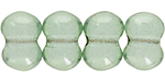 Matubo Butterfly Bead, One-Hole, 4x6mm,  Tube 2.5" : Luster - Transparent Lt Green
