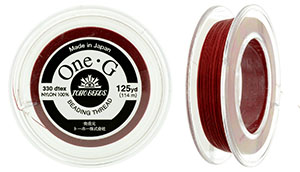 TOHO One-G Thread 125 Yard Spool : Red