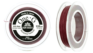 TOHO One-G Thread 125 Yard Spool : Burgundy