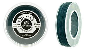 TOHO One-G Thread 250 Yard Spool : Deep Green