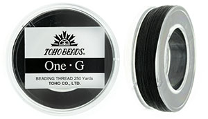 TOHO One-G Thread 250 Yard Spool : Black