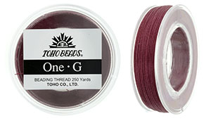 TOHO One-G Thread 250 Yard Spool: Burgundy