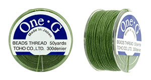 TOHO One-G Thread 50 Yard Spool : Green
