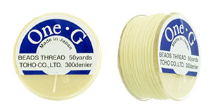 TOHO One-G Thread 50 Yard Spool: Cream