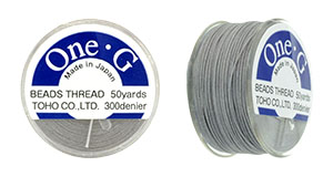 TOHO One-G Thread 50 Yard Spool: Lt Gray