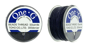 TOHO One-G Thread 50 Yard Spool: Navy