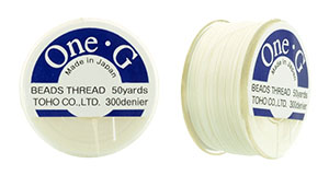 TOHO One-G Thread 50 Yard Spool: White