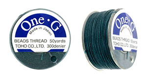 TOHO One-G Thread 50 Yard Spool: Deep Green