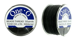 TOHO One-G Thread 50 Yard Spool: Black