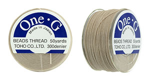 TOHO One-G Thread 50 Yard Spool: Beige