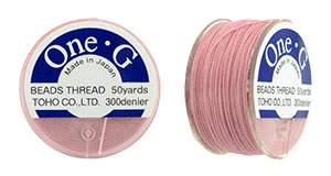 TOHO One-G Thread 50 Yard Spool: Pink