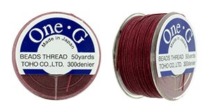 TOHO One-G Thread 50 Yard Spool: Burgundy