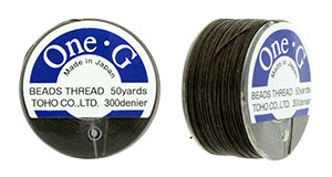 TOHO One-G Thread 50 Yard Spool: Brown