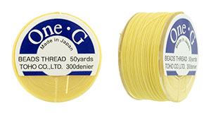 TOHO One-G Thread 50 Yard Spool: Lt Yellow