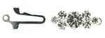 Rhinestone Clasp - Bar 08/21mm : Silver - Crystal