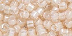 TOHO Aiko (11/0) 4g Pack : White-Lined Luster Lt Rosaline