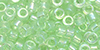 TOHO Aiko (11/0) : Transparent Dyed Spring Green Rainbow