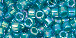 TOHO Aiko (11/0) : Turquoise-Lined Lt Sapphire Rainbow 50g