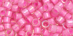 TOHO Aiko (11/0) 4g Pack : Neon Pink-Lined Crystal