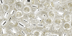 TOHO Aiko (11/0) 4g Pack : Transparent Silver-Lined Crystal
