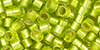 TOHO Aiko (11/0) 4g Pack : Matte Silver-Lined Lime Green