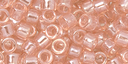 TOHO Aiko (11/0) 4g Pack : Soft Pink-Lined Crystal Luster