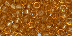 TOHO Aiko (11/0) 4g Pack : Transparent Lt Amber Gold Luster