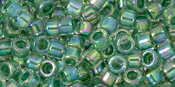 TOHO Aiko (11/0) 4g Pack : Shamrock-Lined Crystal Rainbow