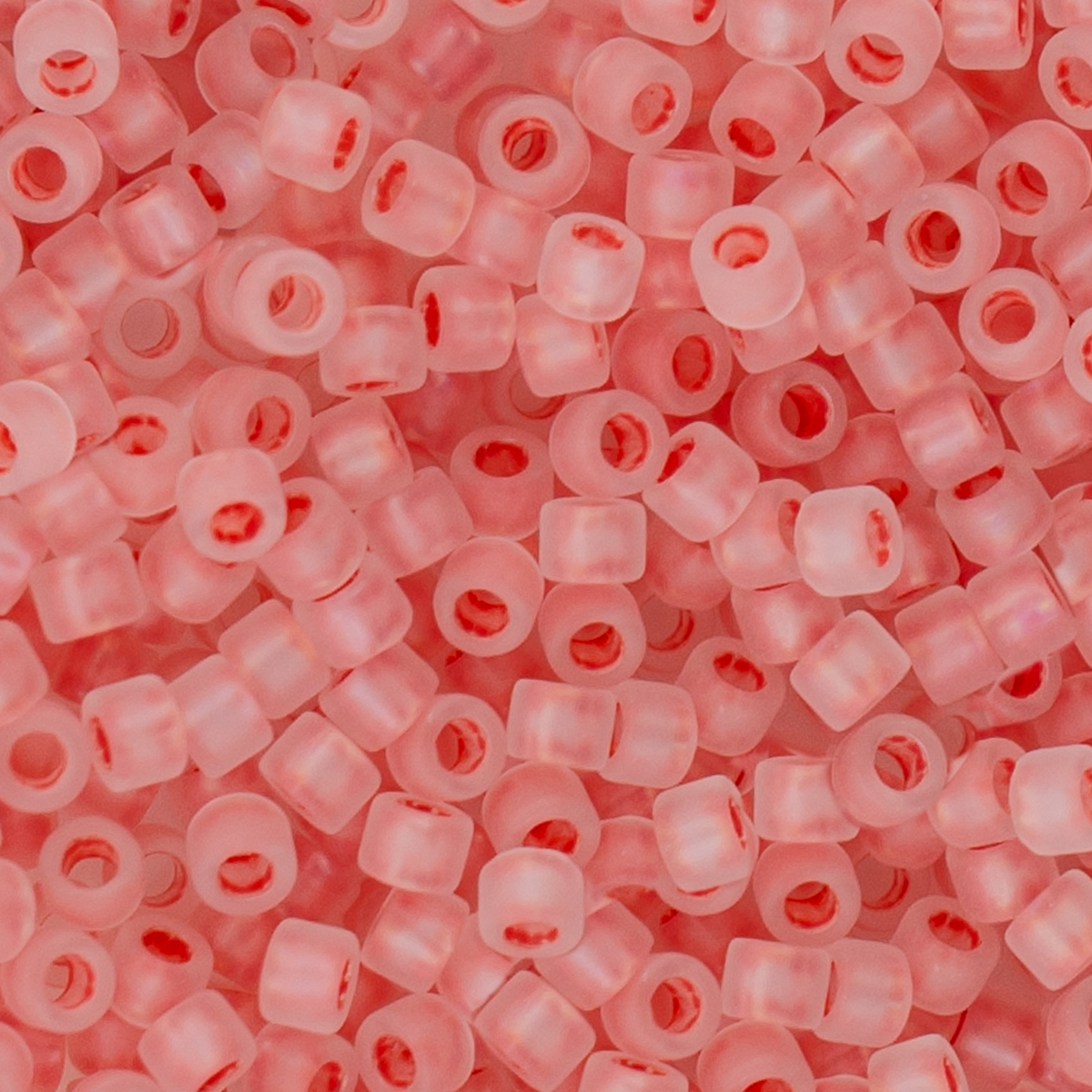 Toho CUBE Seed Beads 4mm AQUA BUBBLE GUM PINK LINED 2.5 Tube