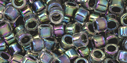 TOHO Aiko (11/0) : Gray-Lined Crystal Rainbow 50g