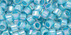 TOHO Aiko (11/0) : Blue Turquoise-Lined Crystal Rainbow