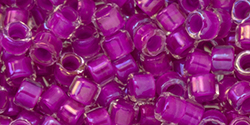 TOHO Aiko (11/0) 4g Pack : Fuchsia-Lined Crystal