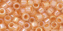 TOHO Aiko (11/0) 4g Pack : Apricot-Lined Crystal Rainbow