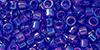 TOHO Aiko (11/0) 4g Pack : Transparent Cobalt Rainbow