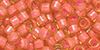TOHO Aiko (11/0) 4g Pack : Coral Pink-Lined Lt Topaz