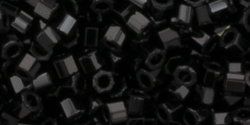 TOHO Aiko Hex-Cut (11/0) : Opaque Jet