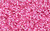 TOHO Bugle #0 (2mm) : Silver-Lined Hot Pink