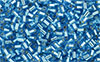 TOHO Bugle #0 (2mm) : Silver-Lined Dk Aqua