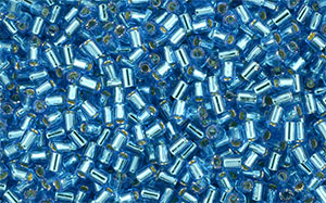 TOHO Bugle #0 (2mm) : Silver-Lined - Aquamarine