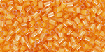 TOHO Bugle #0 (2mm) : Inside-Color Crystal/Papaya-Lined